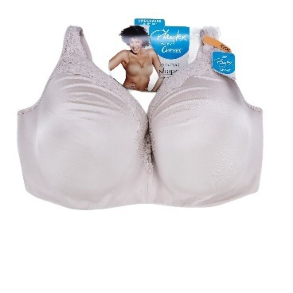 Playtex Love My Curves Amazing Shape Balconette Bra Size 42DD Nude Underwire